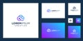 Cloud Tech with infinity concept logo design technology
