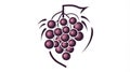 Logo design template, branch of grape, generative AI.