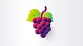 Logo design template, branch of grape, generative AI.