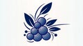 Logo design template, branch of grape, generative AI.