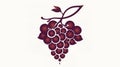 Logo design template, branch of grape, generative AI.