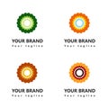 The logo design template illustrated a flower pattern motif for the company creative
