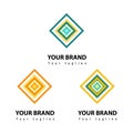 The logo design template illustrated a pattern motif for the company