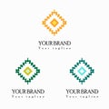 The logo design template illustrated a pattren motif modern for the company