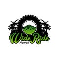Logo design trail bike trip on Hawaii