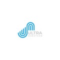 Logo design about ultra marathon, or trail running