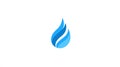 Blue Water Drop Logo, Fluid Motion Symbol, Clean Energy Concept Royalty Free Stock Photo