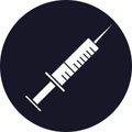 Logo design vector illustration vaccine or graft cure medecine icon for web site or application black and white