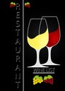 Logo design for wine list of a restaurant or bar Royalty Free Stock Photo