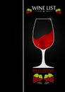 Logo design for wine list of a restaurant or bar Royalty Free Stock Photo