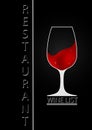 Logo design for wine list of a restaurant or bar Royalty Free Stock Photo
