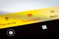 Logo of the DHL Packstation on an Android device Royalty Free Stock Photo