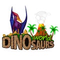 Logo Dinosaurs World. Royalty Free Stock Photo