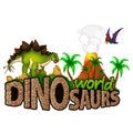 Logo Dinosaurs World. Royalty Free Stock Photo