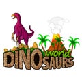 Logo Dinosaurs World. Royalty Free Stock Photo