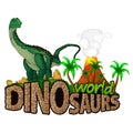 Logo Dinosaurs World. Royalty Free Stock Photo