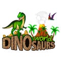 Logo Dinosaurs World. Royalty Free Stock Photo