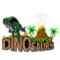 Logo Dinosaurs World. Royalty Free Stock Photo