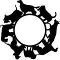 Logo with dogs vector on a white background