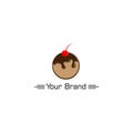 Logo donuts mascot Bakery rounded cake food bread round for brand your food company