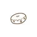 Logo donuts mascot Bakery rounded cake food bread round simple food illustration vector