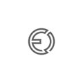 Logo E circle abstract