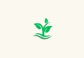 Logo Ecology Leaf And Gardening, Nature Logo Green