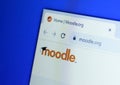 Moodle Learning website Royalty Free Stock Photo