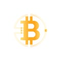 Logo of electronic crypto currency Bitcoin. Flat Illustration EPS 10 Royalty Free Stock Photo