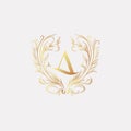 Luxury logo template, luxury products labels design set with royal brand symbols flat isolated vector illustration, logo ornamenta