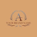 Luxury logo template, luxury products labels design set with royal brand symbols flat isolated vector illustration, logo ornamenta