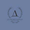 Luxury logo template, luxury products labels design set with royal brand symbols flat isolated vector illustration, logo ornamenta