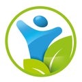 Logo element health, man, healthy lifestyle