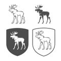 Logo of elk on a white background. Royalty Free Stock Photo