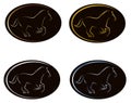 Logo ellips and horse Royalty Free Stock Photo