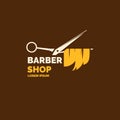 Logo and emblem for the Barber shop. Elements to cutting and styling hair.