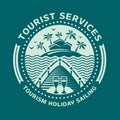 Logo emblem for tourism and recreation.