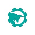 Gear bull logo Royalty Free Stock Photo