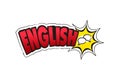 Logo for the English school subject Royalty Free Stock Photo