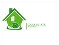 Logo estate green house, estate, icon, leaf, nature product logo, emblem company product, pland, logo hidroponic simple. icon simp Royalty Free Stock Photo