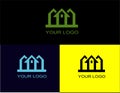 Logo estate. logo house. logo company real estate. icon for estate. logo design vector isolated on simple for company, website and Royalty Free Stock Photo