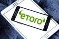 EToro brokerage company logo Royalty Free Stock Photo