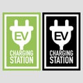 Signs, logos, electric car charging stations