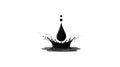 Black Oil Drop Splash Liquid Impact Royalty Free Stock Photo