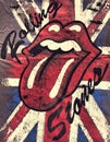 Logo of the famous rock band Rolling stones with an interesting background Royalty Free Stock Photo