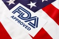 Logo FDA Approved with United States of America flag
