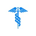 Caduceus staff Hermes Logo design