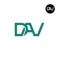 Letter DAV Monogram Logo Design Royalty Free Stock Photo