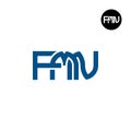 Letter FMN Monogram Logo Design Royalty Free Stock Photo