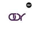 Letter ODY Monogram Logo Design Royalty Free Stock Photo